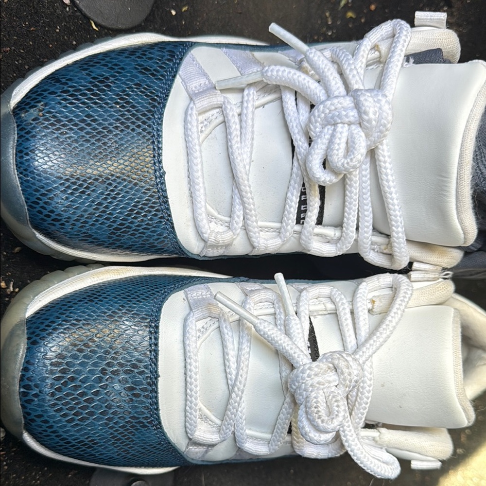 Jordan Blue and White Athletic Sneakers